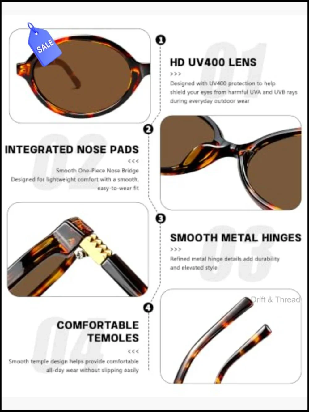 Retro Oval Sunglasses for Women Trendy Y2K Vintage Small Frame UV400
